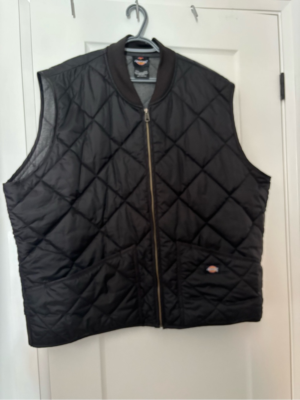Dickies Black Quilted Zip-Up Men's Vest